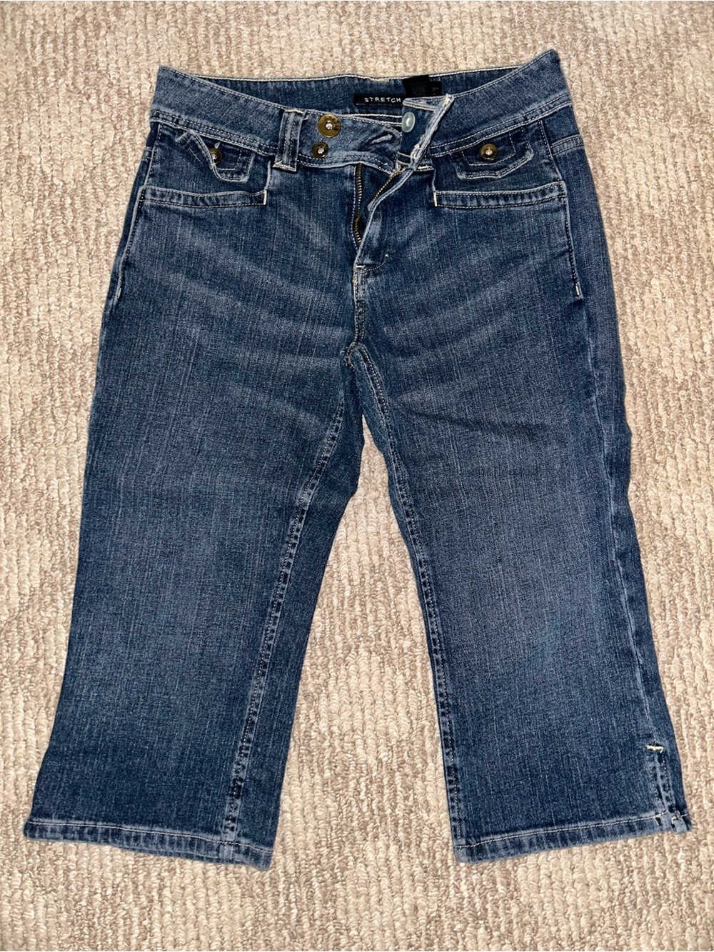 Axcess Dark Blue Cropped Capri Jeans